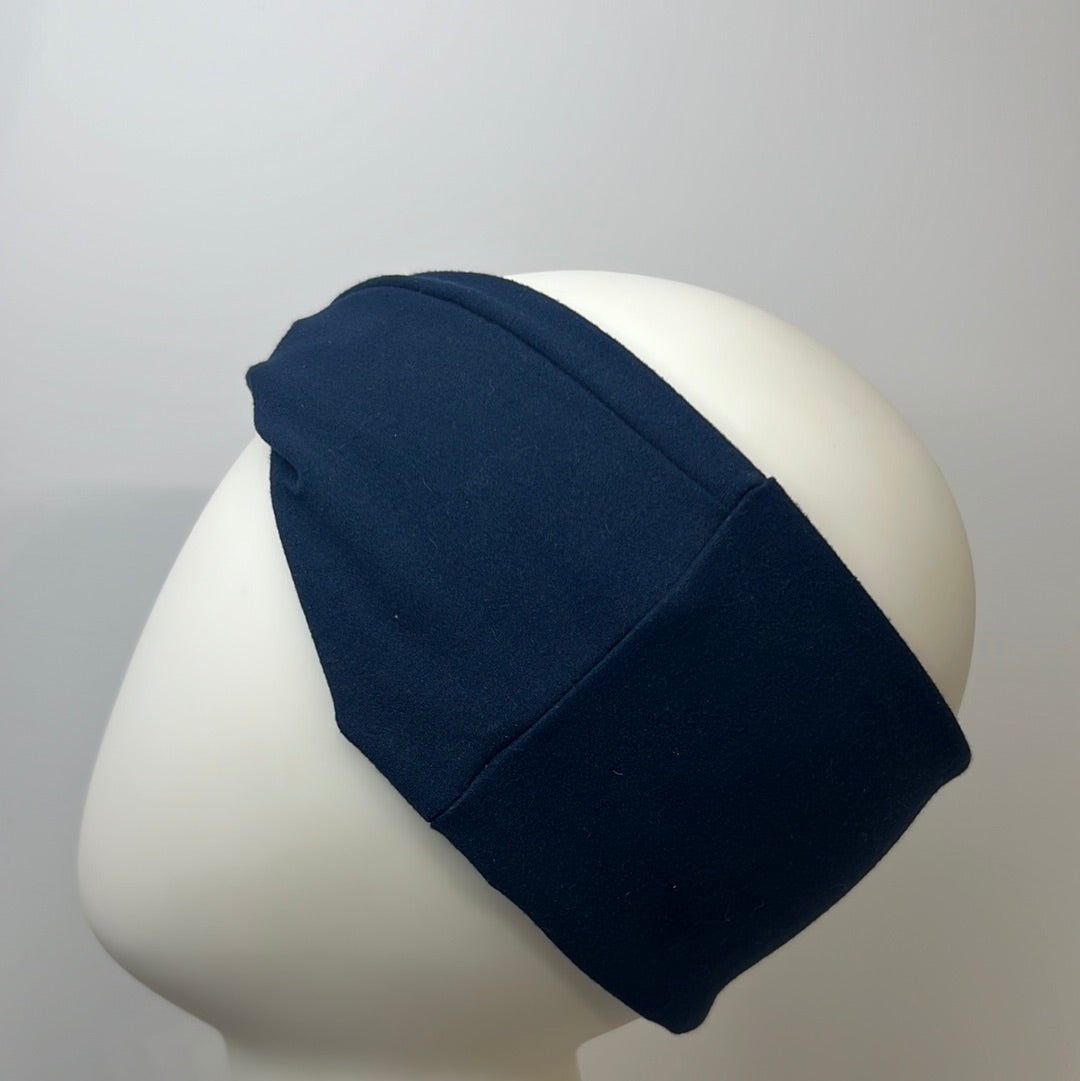 Solid Blue headband.