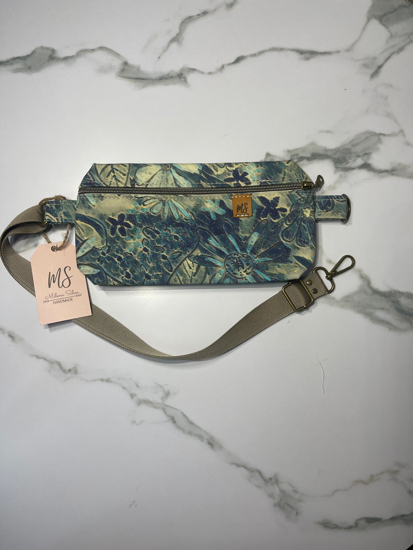 Blue Flower Crossbody